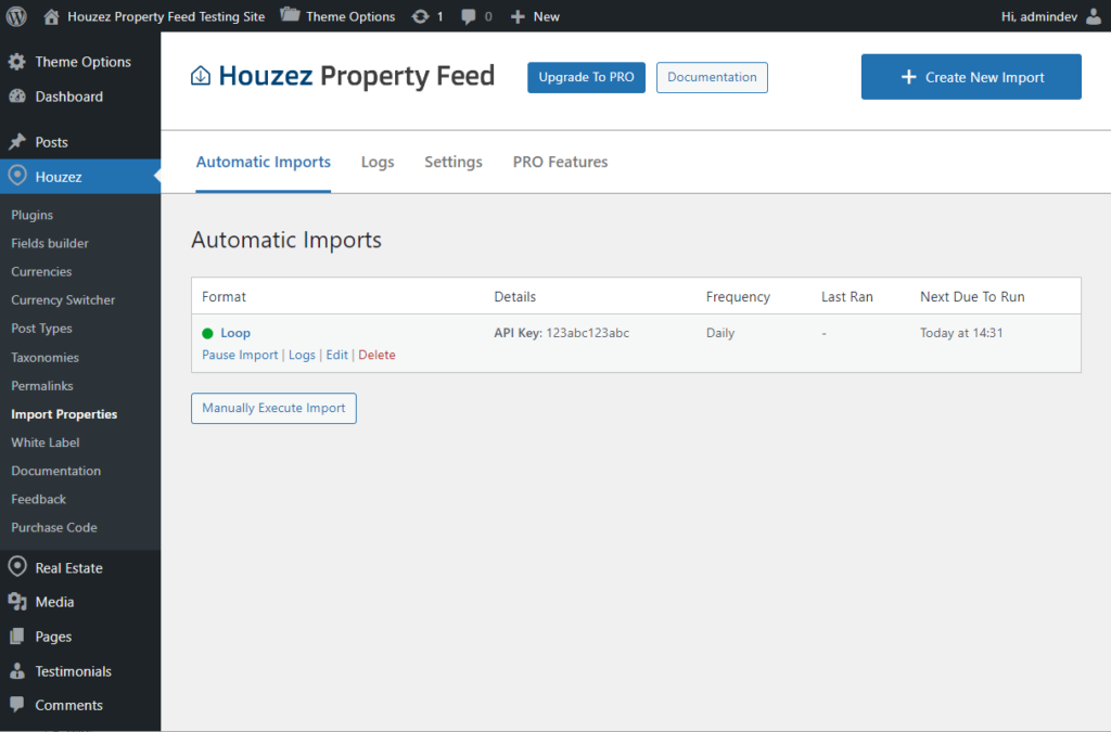 Houzez Property Feed Automatic CRM Imports