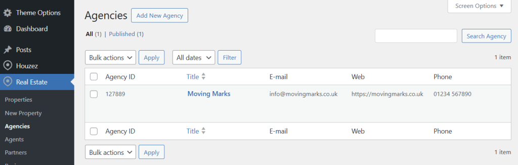 Agencies in Houzez WordPress Theme