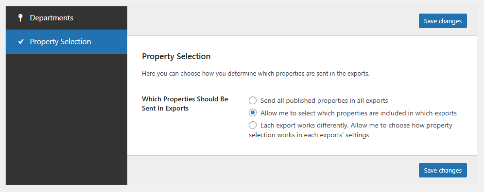 Select which properties are exported from Houzez to portals